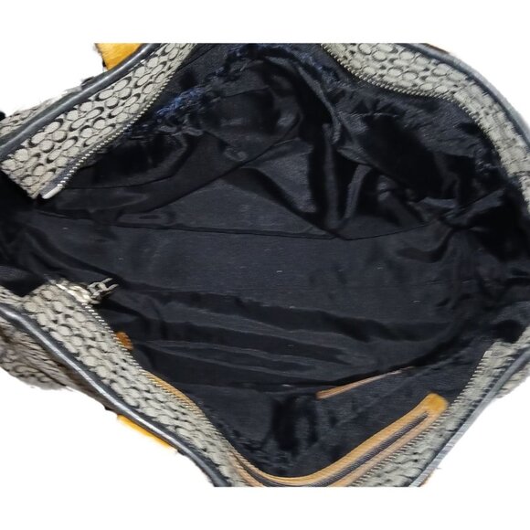 Coach Monogram Signature Diaper Bag Voyager Black Gray F0926-F13813 Signature C - Picture 13 of 16